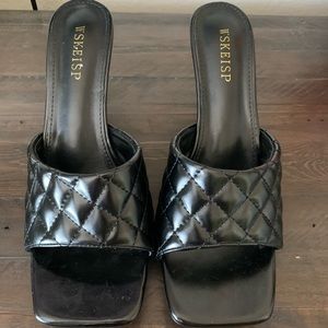 Never been worn open toe mules